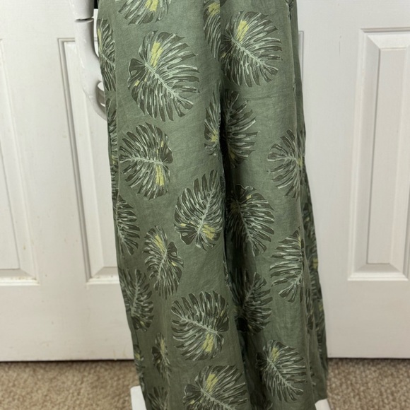 Camille à CO Green Leaf Print Jumpsuit Size CL. C33 - Picture 3 of 14